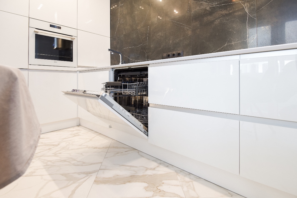 Белый кухонный гарнитур-Кухня хай-тек «Модель 736»-фото8
