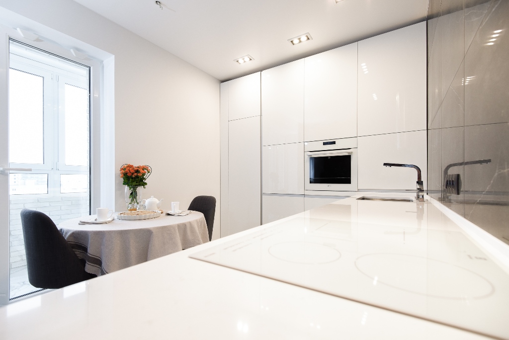 Белый кухонный гарнитур-Кухня хай-тек «Модель 736»-фото3