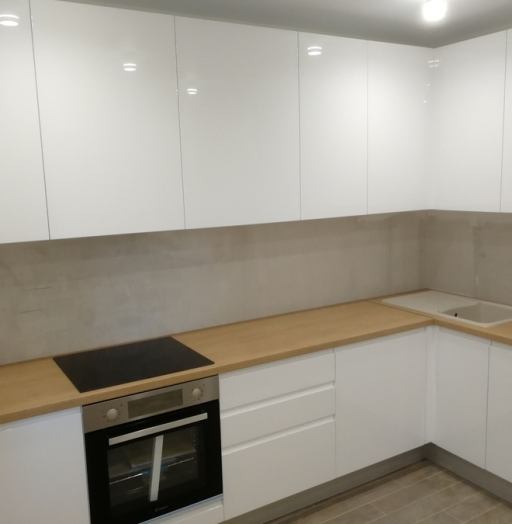 Белый кухонный гарнитур-Кухня МДФ в эмали «Модель 433»-фото6