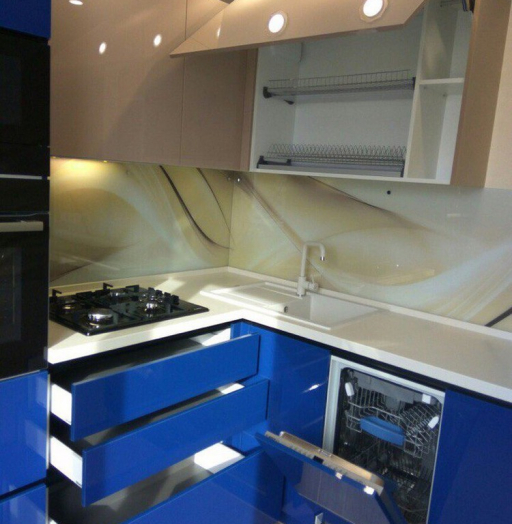 Акриловые кухни-Кухня МДФ в эмали «Модель 164»-фото4